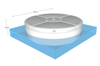 Rounded pool sunbed