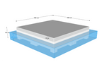 Square pool sunbed