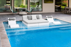 Square back pool sunbed