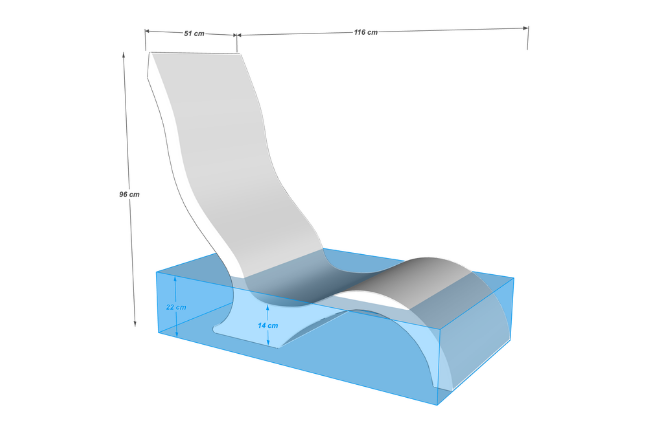 Highback pool chair
