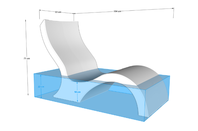 Lowback pool chair