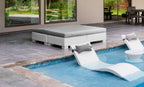 Square pool sunbed