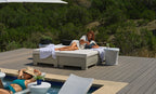 Square pool sunbed