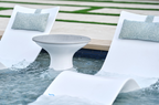 Elegancy pool lounger headrest pillow