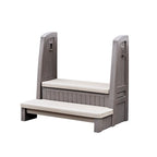 Hot tub storage steps with handrails