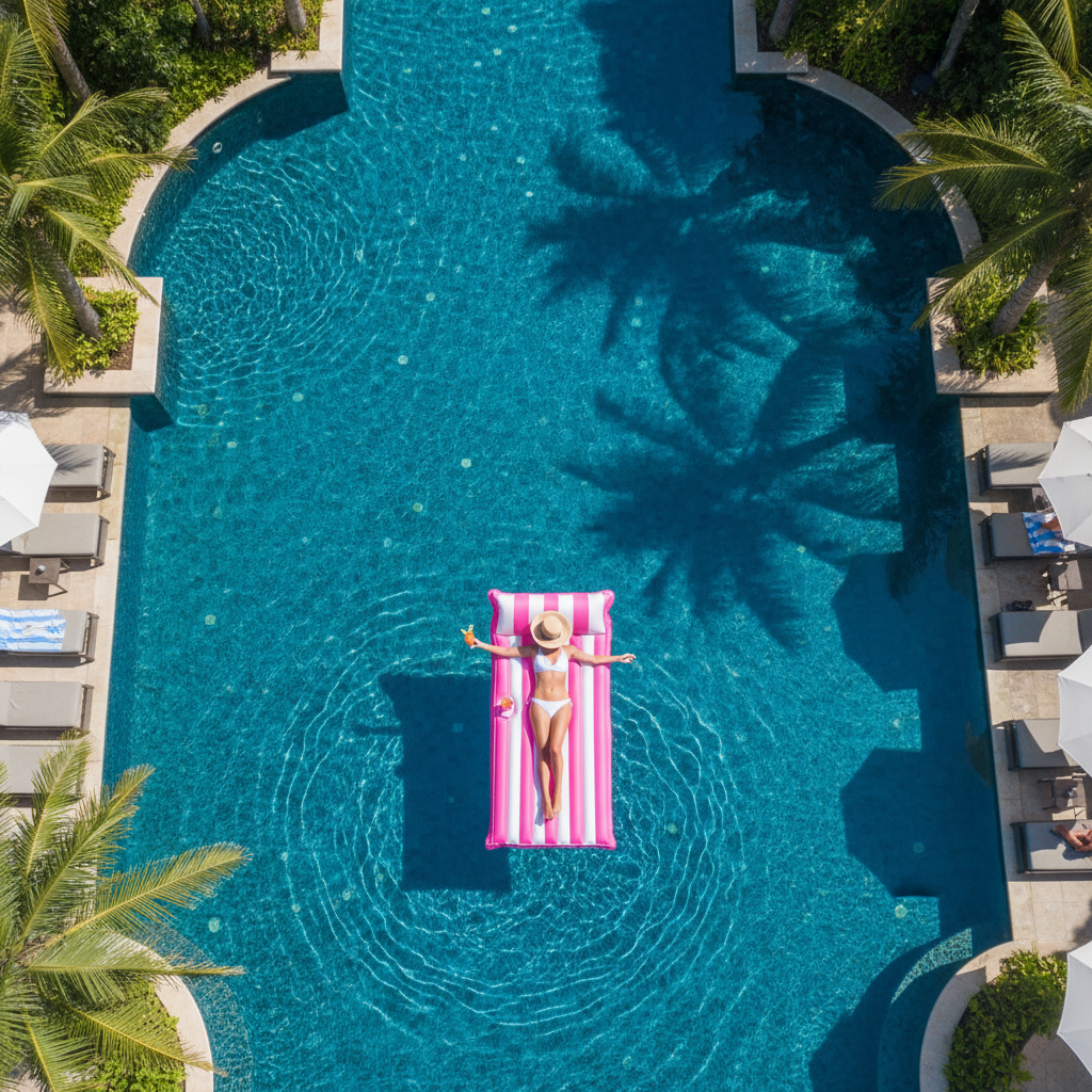 Floating pool bed