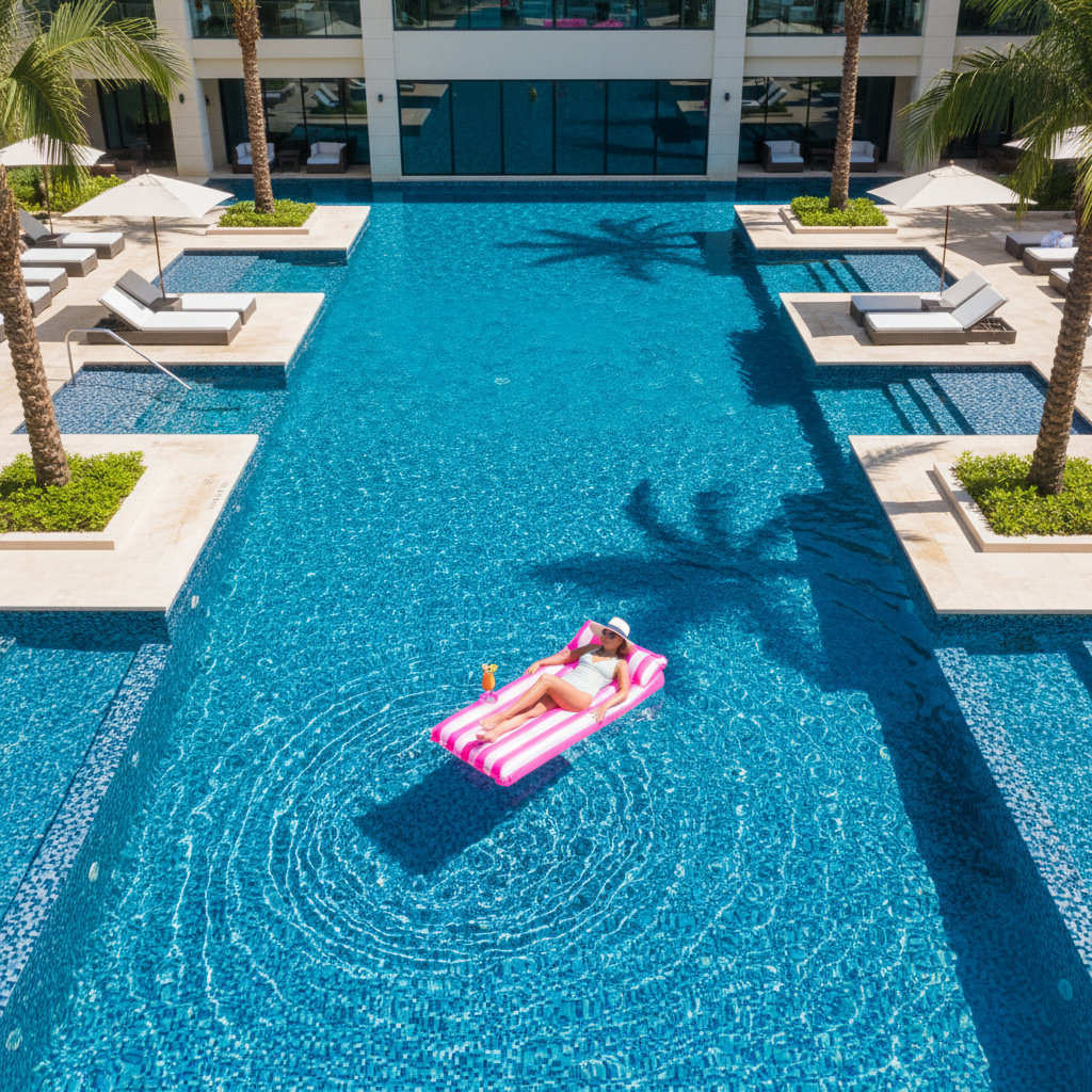 Floating pool bed