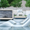 Mesa Lowbin y Tumbona de Lux Loungers